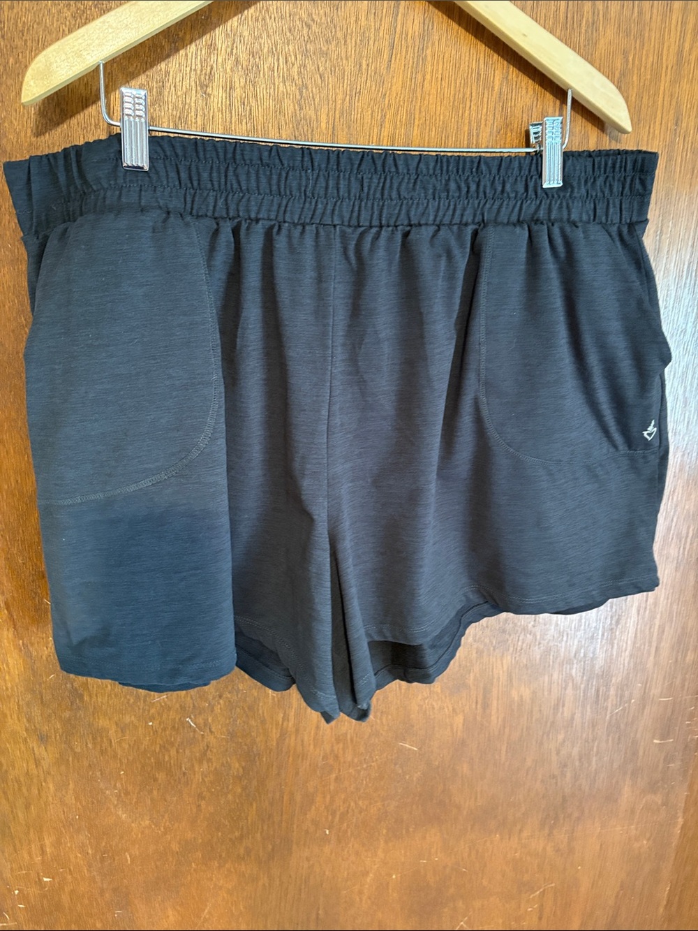 torrid Charcoal Black Active Knit Shorts with Drawstring Waist